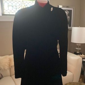 1900s full length black velvet, heavy opera coat absolutely gorgeous!